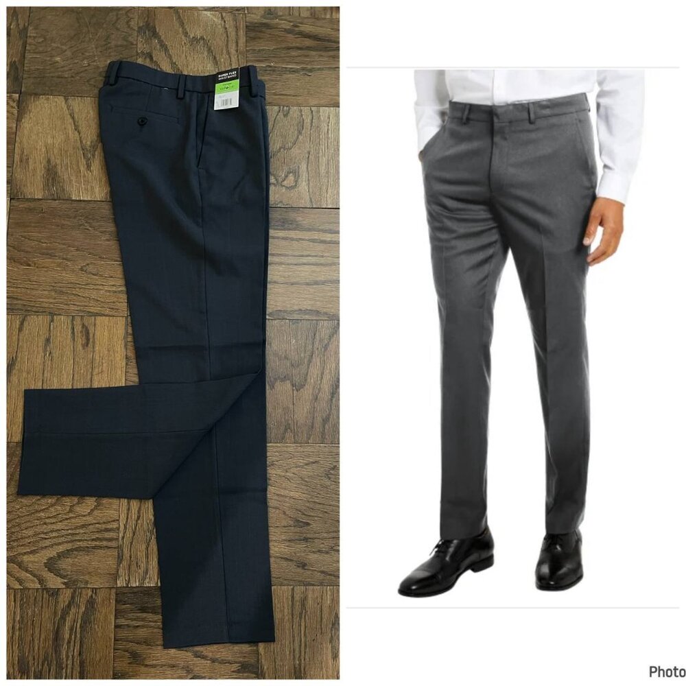 NWT Kenneth Cole Men Super Flex Dress Pant, Size 30x32